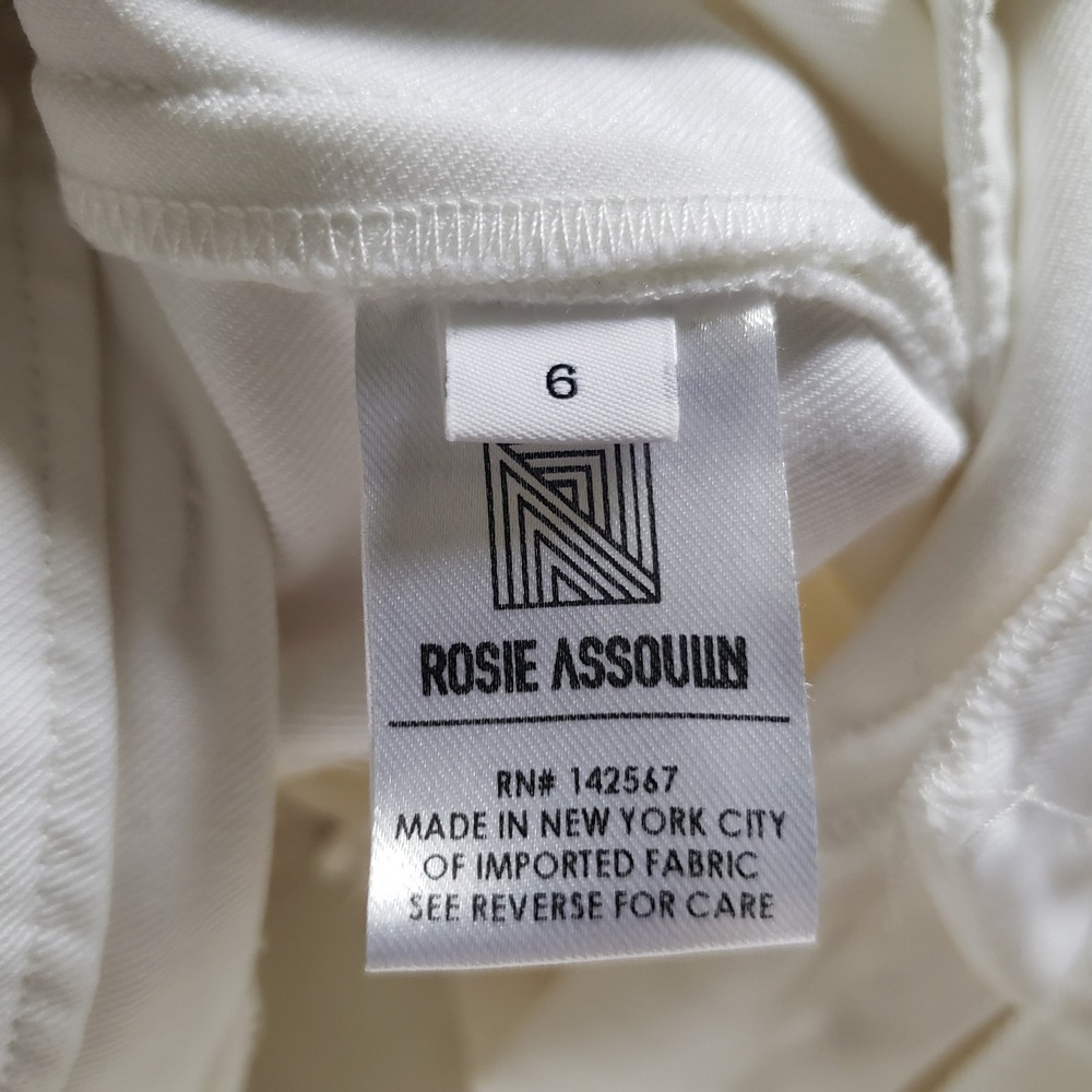 Rosie Assoulin Culottes Wide Leg Bermuda Shorts White Mid Rise Size 6 - Picture 9 of 11